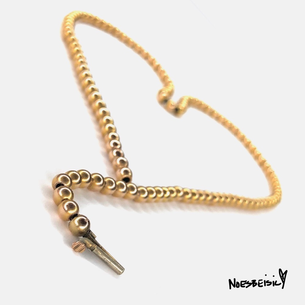 🚫SOLD•ATX🚫 1900s Victorian Gold Bead Necklace - Picture 2 of 8